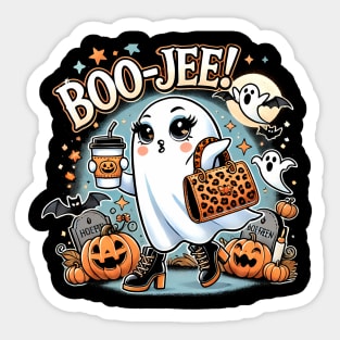 Funny Halloween Ghost Boo jee, Pumpkin Sticker